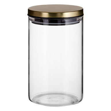 Freska Glass Storage Jar with Gold Lid 950ml