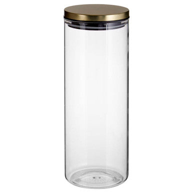 Freska Glass Storage Jar with Gold Lid 1600ml