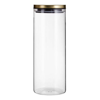 Freska Glass Storage Jar with Gold Lid 1600ml