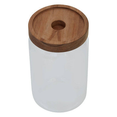 Freska Glass Storage Jar with Acacia Wood Lid 800ml