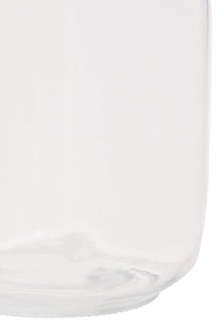 Luca Square 1550Ml Glass Jar With Wooden Lid