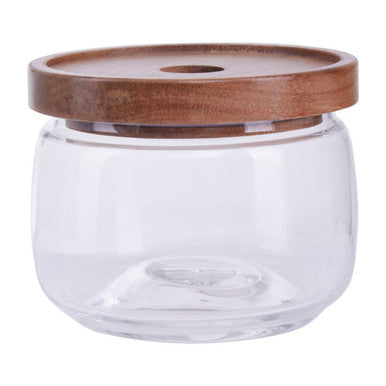 Tromso Glass Storage Jar with Acacia Lid 560 ml