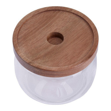 Tromso Glass Storage Jar with Acacia Lid 560 ml