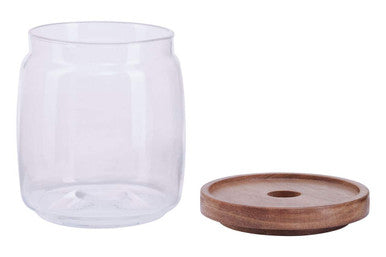 Tromso Glass Storage Jar with Acacia Lid 860 ml