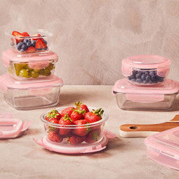 Freska 620Ml Round Glass Container