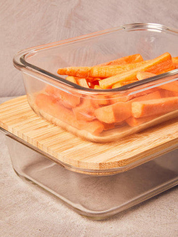 Glass Container with Bamboo Lid 1040ml | Freska