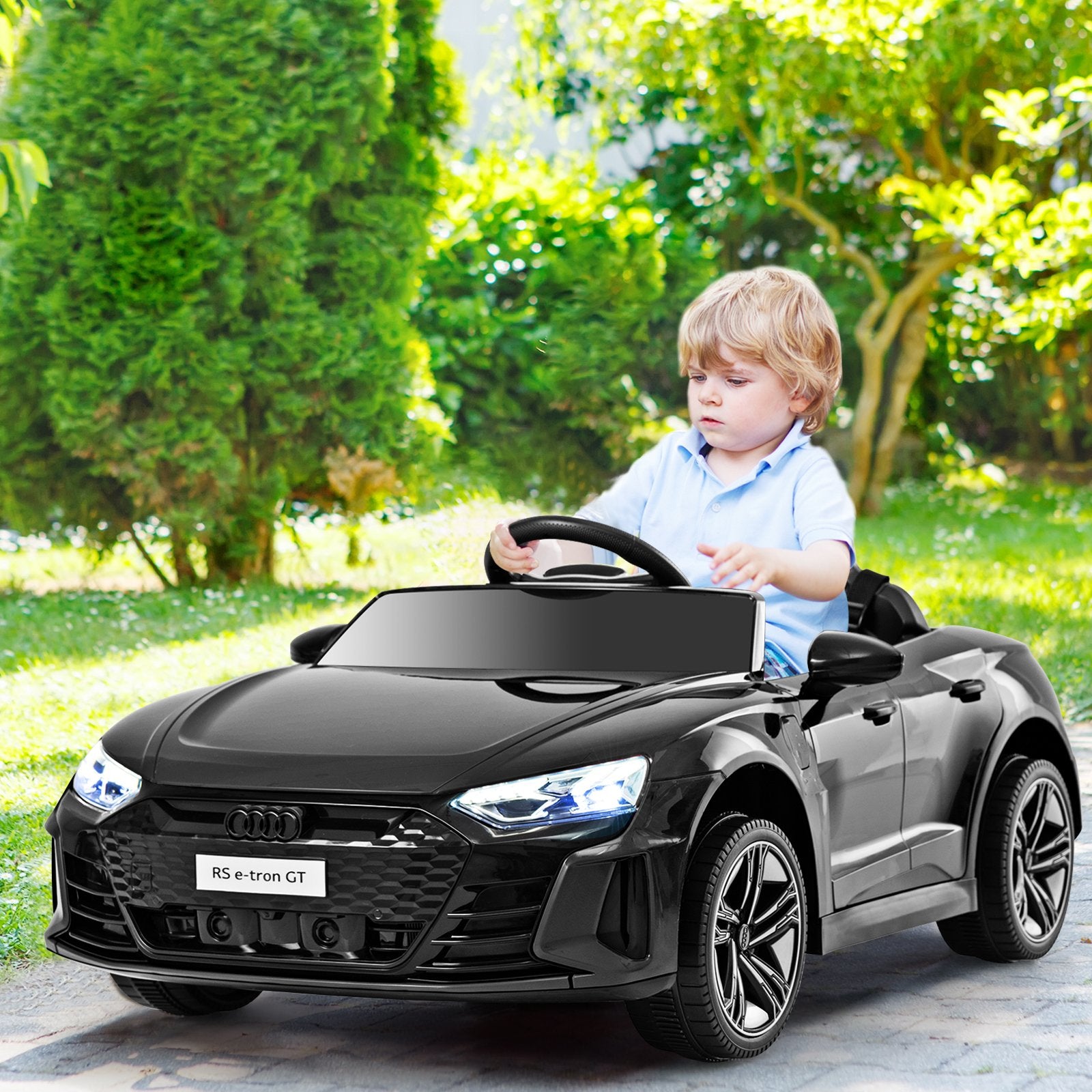 12V Audi Licensed Electric Kids Ride On Car with Remote Control-Black