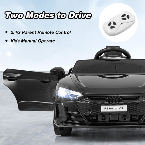 12V Audi Licensed Electric Kids Ride On Car with Remote Control-Black