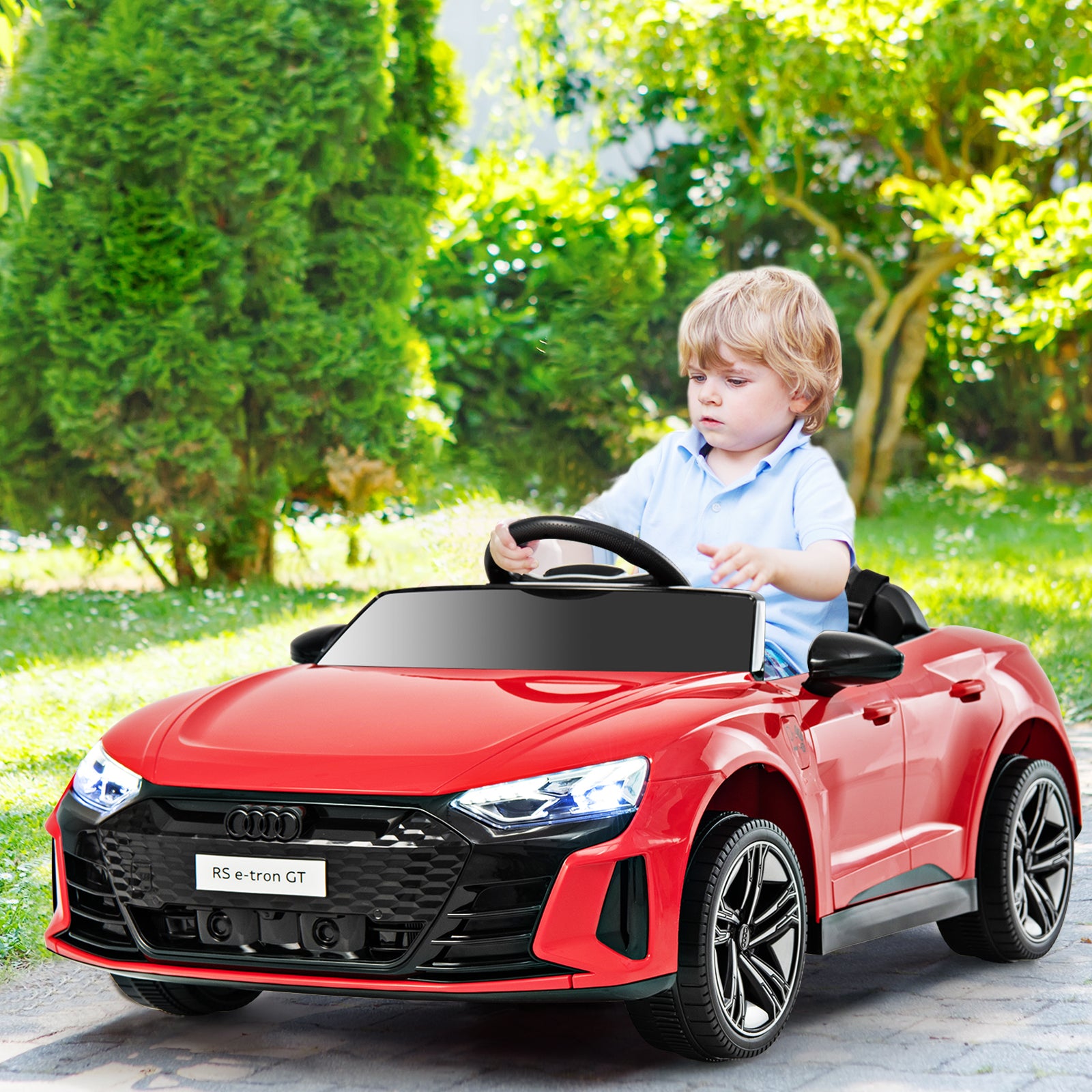 12V Audi Licensed Electric Kids Ride On Car with Remote Control-Black