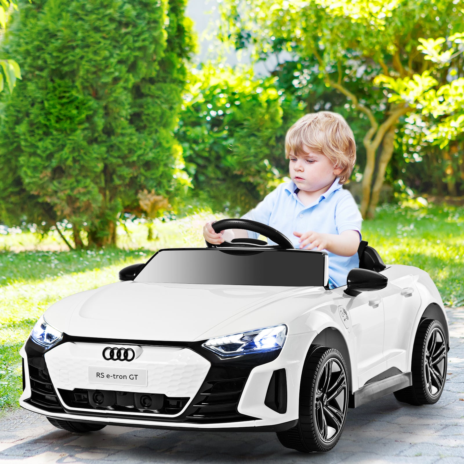 12V Audi Licensed Electric Kids Ride On Car with Remote Control-Black
