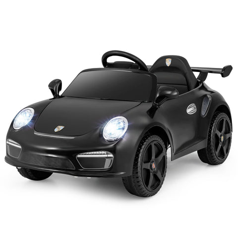 Licensed Porsche Electric Vehicle 12V Kids Ride on Car with Remote Control-Black