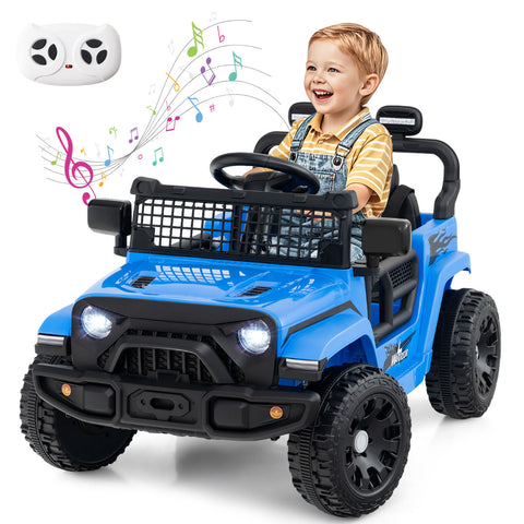 12V Kids Ride on Truck Car with Remote Control for Kid Over 3 Years Old-Black
