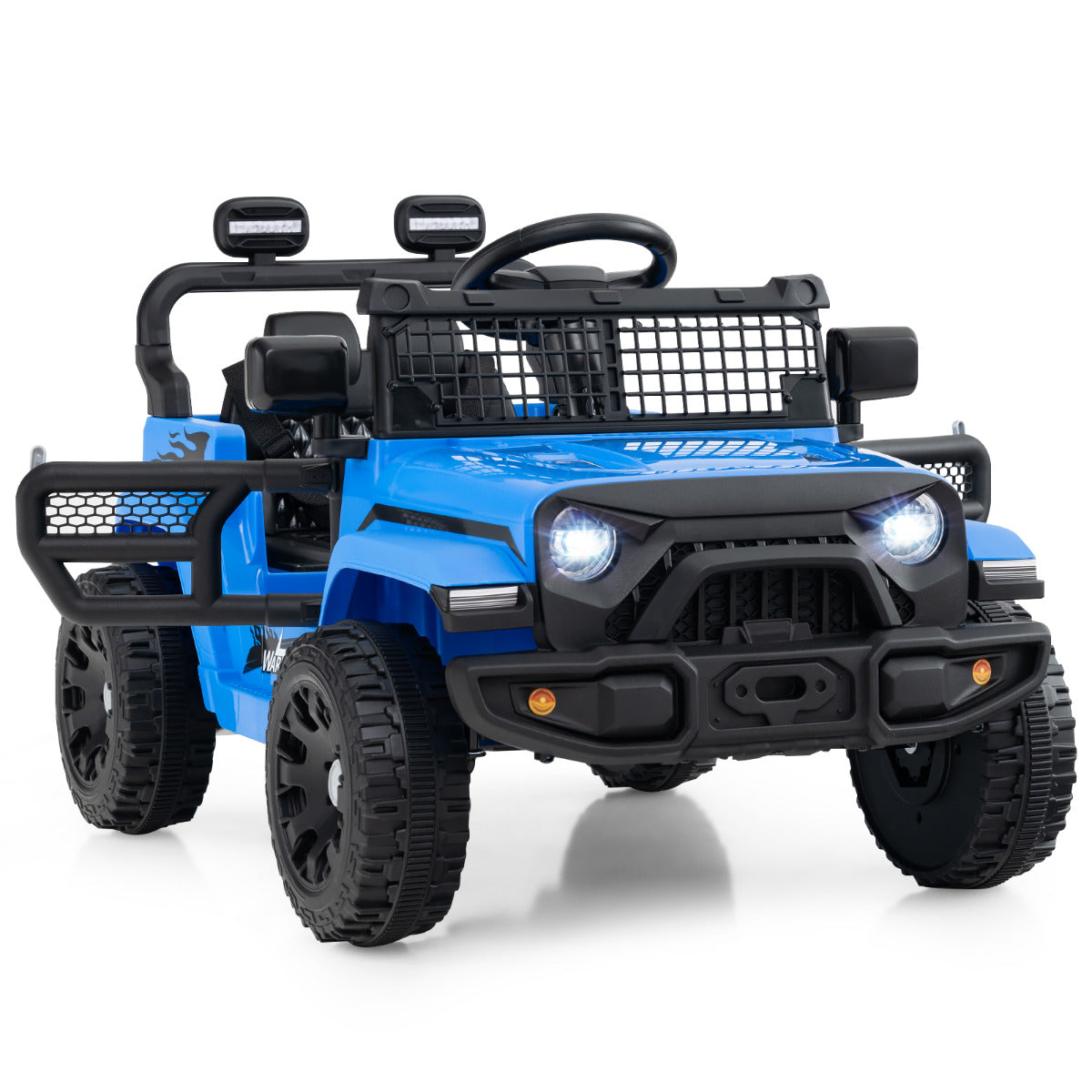 12V Kids Ride on Truck Car with Remote Control for Kid Over 3 Years Old-Black