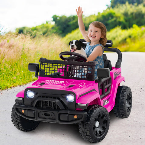 12V Kids Ride on Truck Car with Remote Control for Kid Over 3 Years Old-Black
