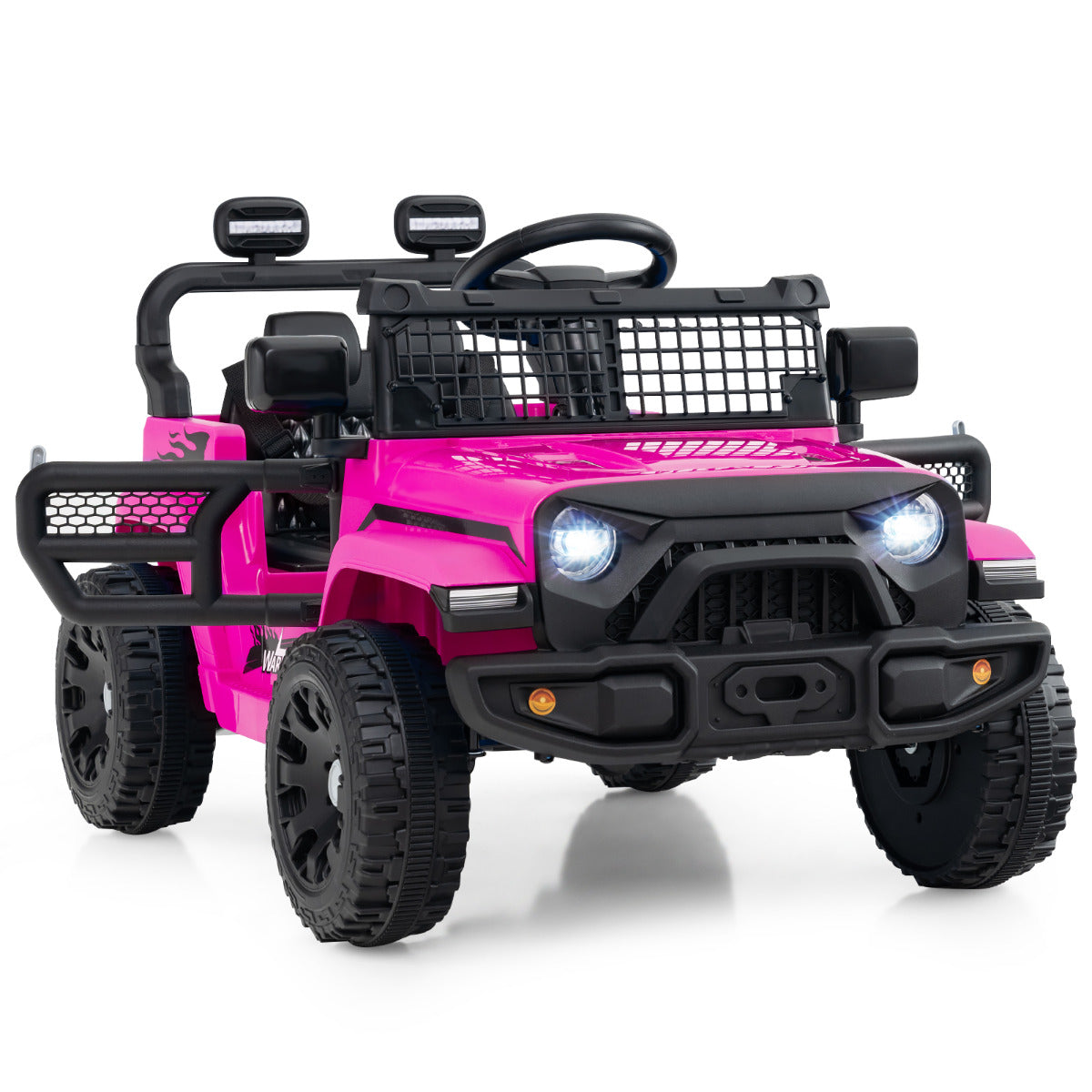 12V Kids Ride on Truck Car with Remote Control for Kid Over 3 Years Old-Black