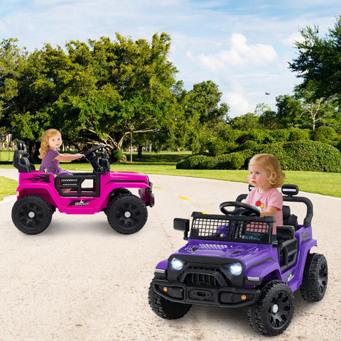 12V Kids Ride on Truck Car with Remote Control for Kid Over 3 Years Old-Black