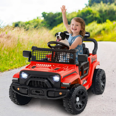12V Kids Ride on Truck Car with Remote Control for Kid Over 3 Years Old-Black