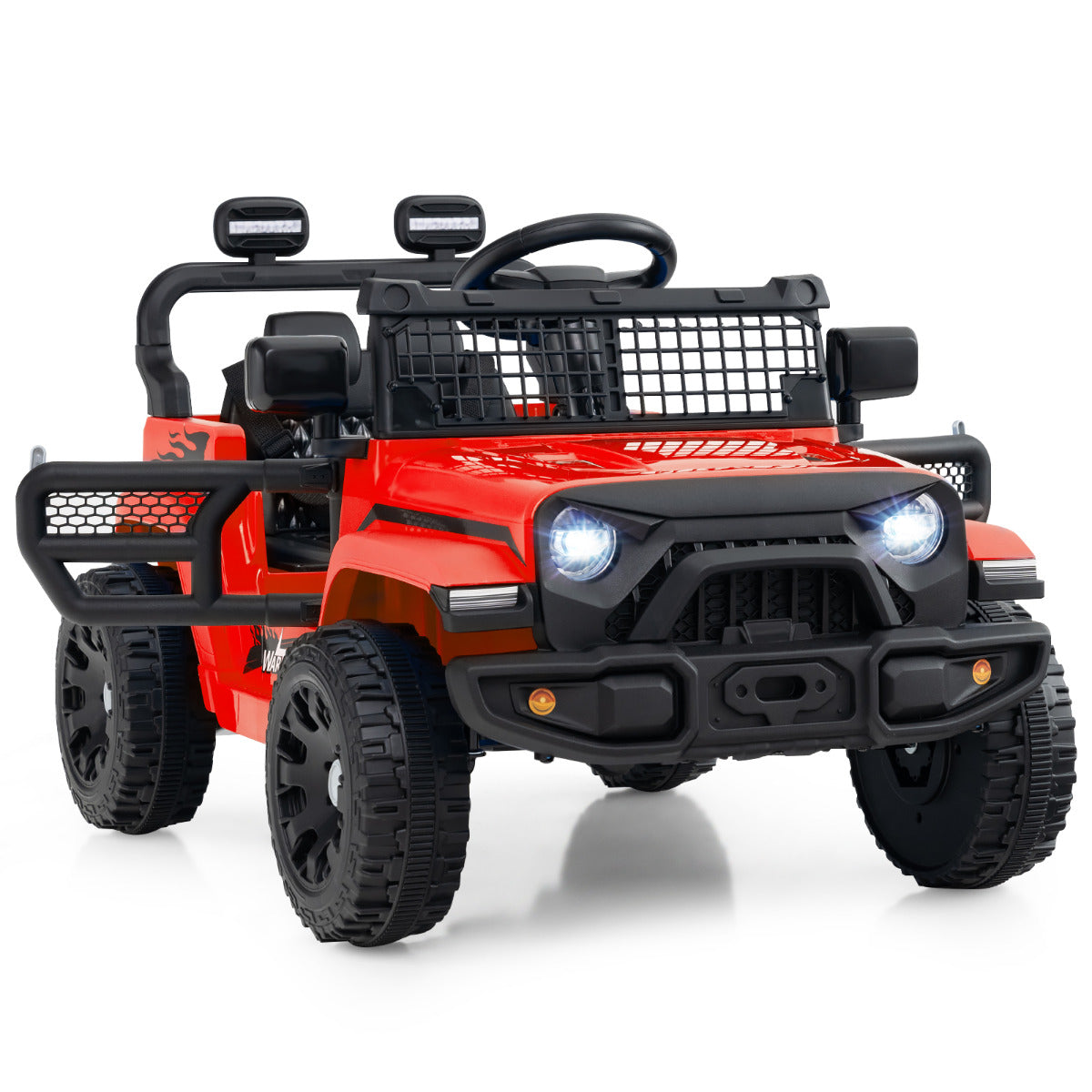 12V Kids Ride on Truck Car with Remote Control for Kid Over 3 Years Old-Black