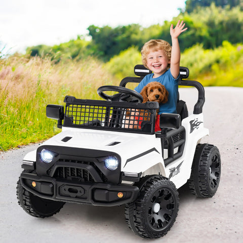 12V Kids Ride on Truck Car with Remote Control for Kid Over 3 Years Old-Black