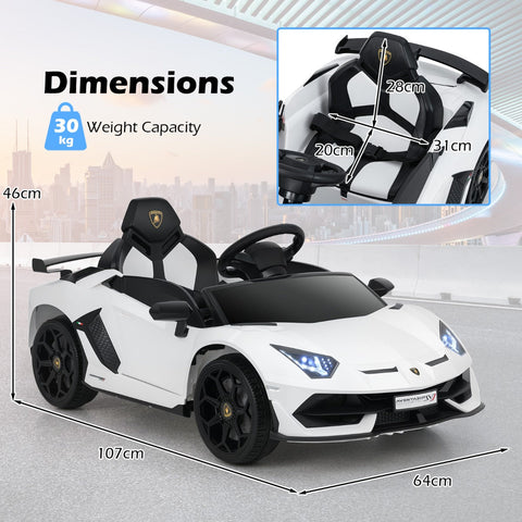 12V Licensed Lamborghini Kids Ride on Car with Remote Control-Red