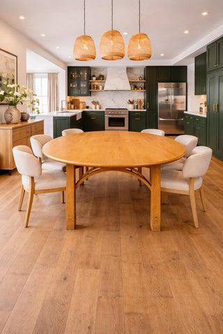 Solid Oak Oval Dining Kitchen Table 190cm – Designer David Gregson