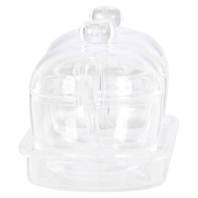 Gozo Set Of 2 Condiment Pots with Tray