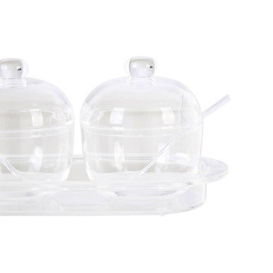 Gozo Set Of 2 Condiment Pots with Tray