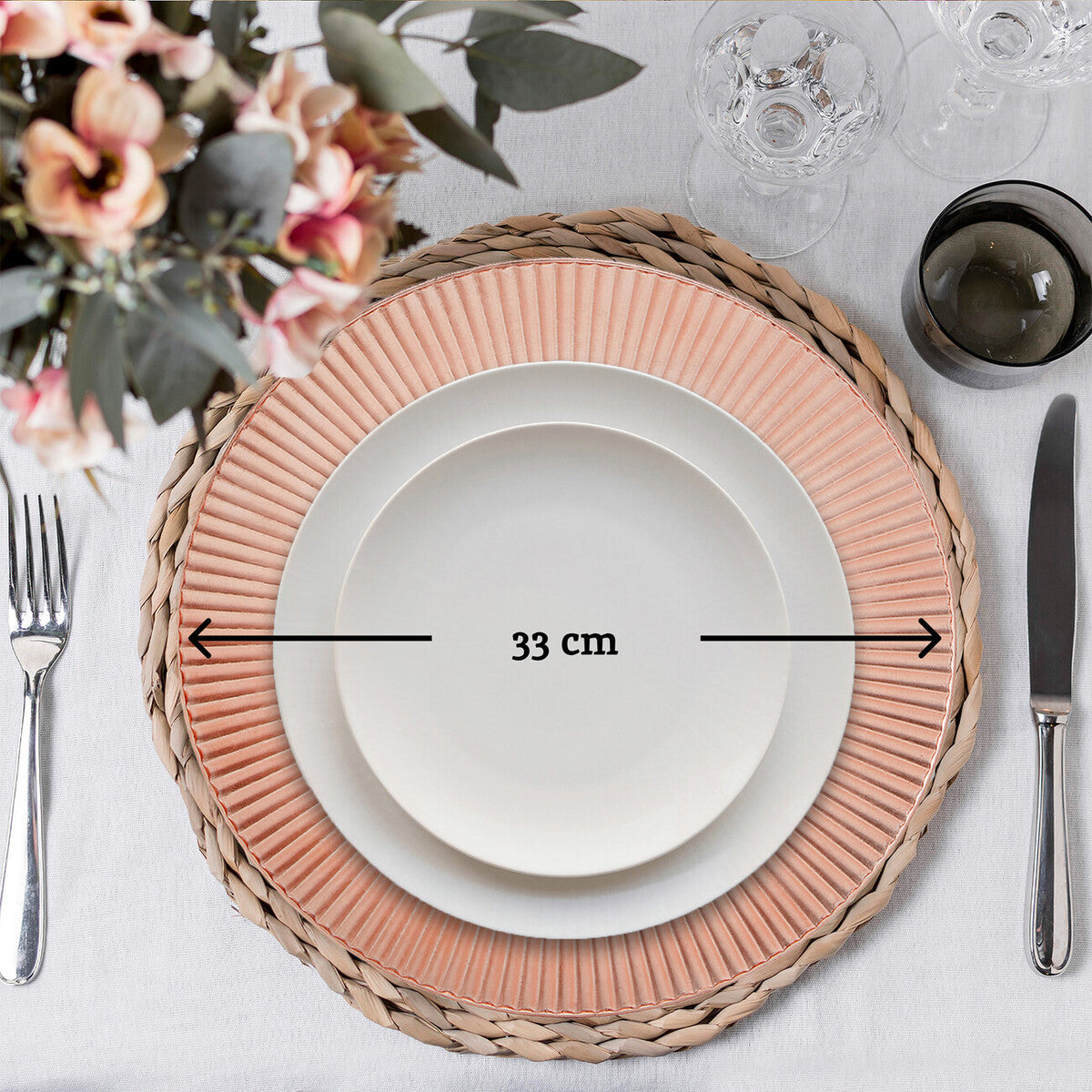Redbud Rose Gold Charger Plate