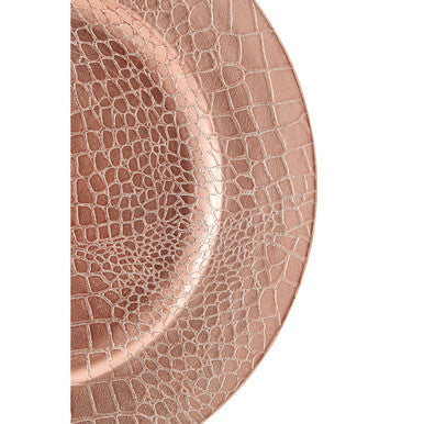 Dia Rose Gold Textured Charger Plate