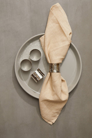Set Of Four Silver Finish Napkin Rings