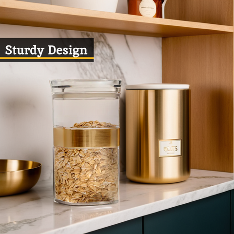 Gozo Square Storage Jar 1200Ml
