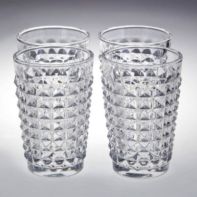 Set Of Four Pyramid Hi Ball Glasses