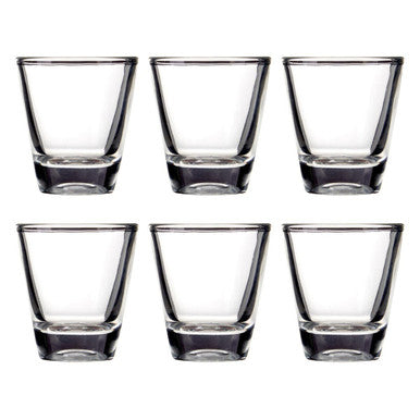 Euri Set Of 6 Clear Shot Glasses 25ml
