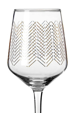 Set Of Four Jazz Wine Glasses