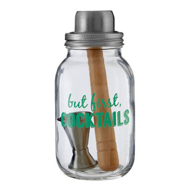 Ara 3 Piece But First Cocktails Jar