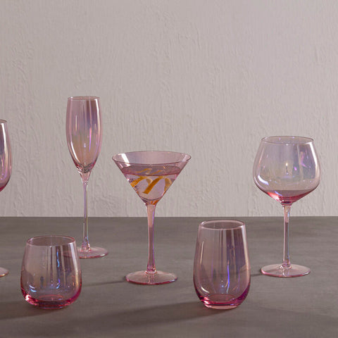 Frosted Deco Set Of 4 Champagne Glasses