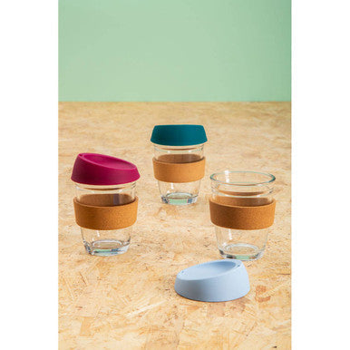 Mimo Glass Mug With Red Silicone Lid