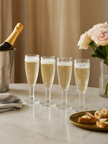Auclair Set Of Four Champagne Glasses