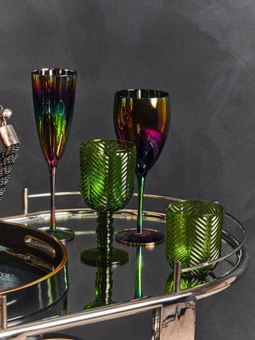Fleur Set Of Four Green Tumblers