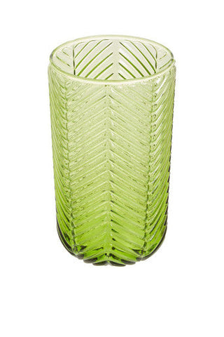 Fleur Set Of Four Green Highball Glasses