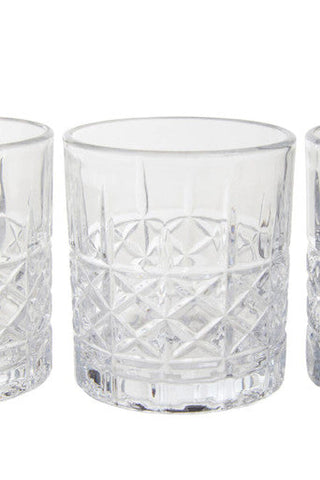 Dayla Diamond Pattern Decanter With Four Glasses