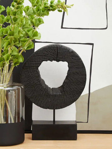 Fidel Small Rustic Mango Wood Sculpture On Stand