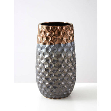 Galaxy Large Ceramic Vase with Metallic Finish