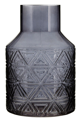 Dakota Dark Grey Glass Vase