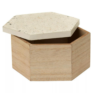 Mimo Small Terrazzo Lid Trinket Box
