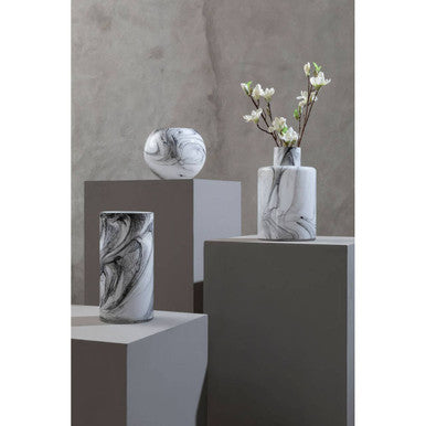 Cabell Marble Design Glass Vase