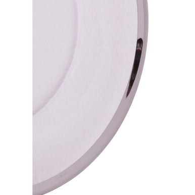 Ida Glass Dinner Plate With Silver Rim