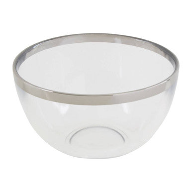 Ida Glass Bowl With Silver Rim