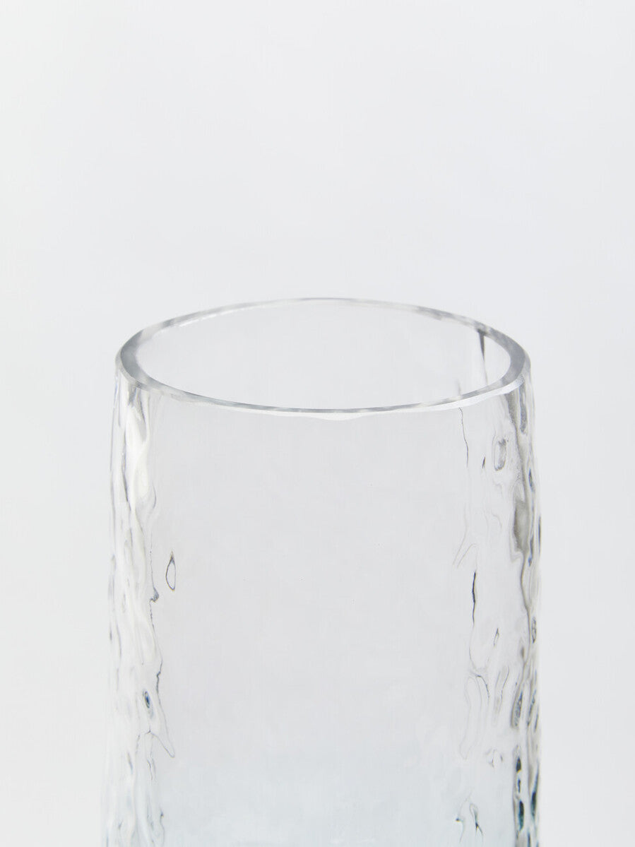 Brock Large Blue Ombre Glass Vase