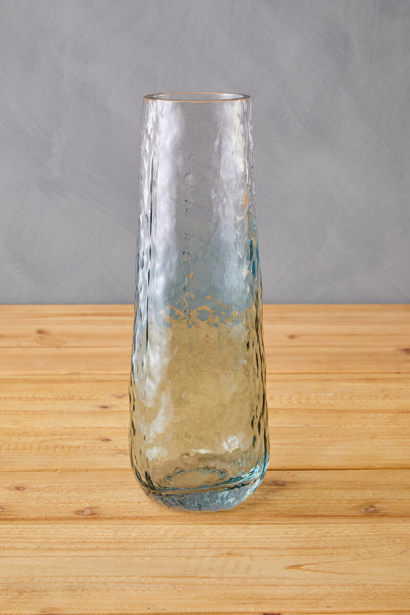 Brock Large Blue Ombre Glass Vase